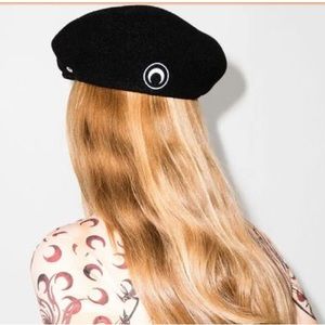 Marine Serre logo-embroidered beret